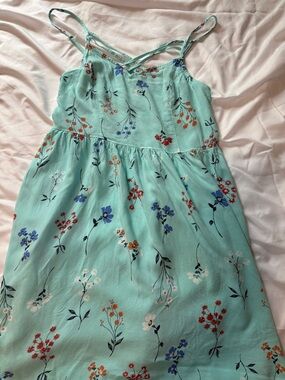 SO Mint Green Floral Strappy Sundress